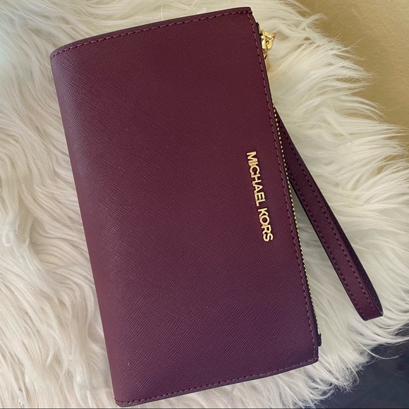 Black Friday sale ✨Michael Kors jet set travel double zipper wallet wristlet - Picture 4 of 7